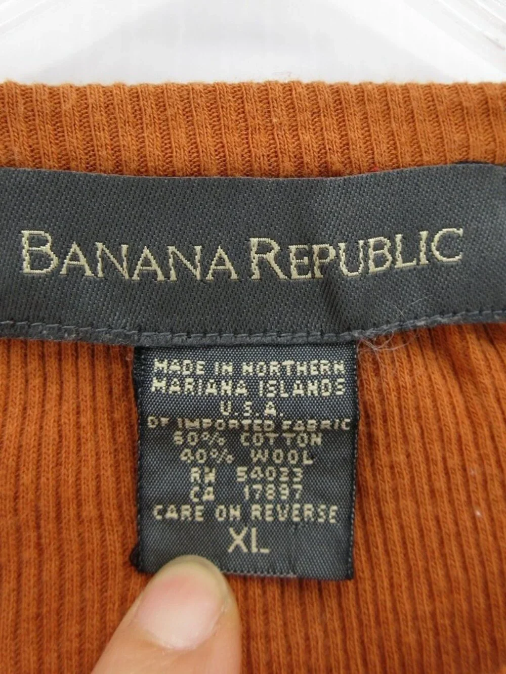 VINTAGE Banana Republic Sweater XL Wool Blend Ribbed Y2K Pullover *